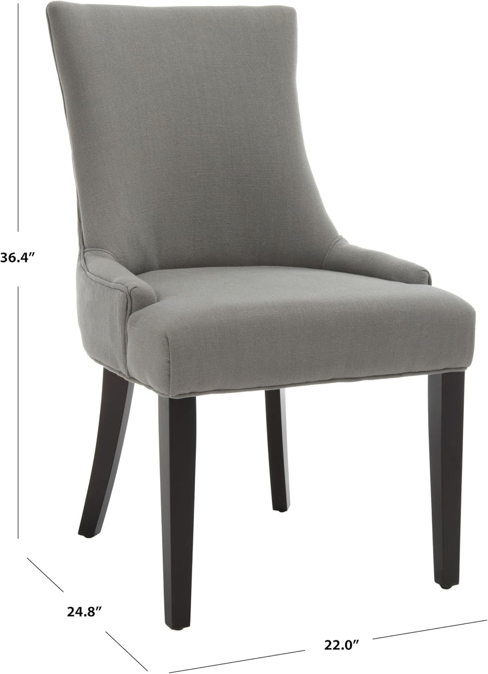 SAFAVIEH Home Collection - Lester Granite Upholstered Dining Chair, Modern Ar...