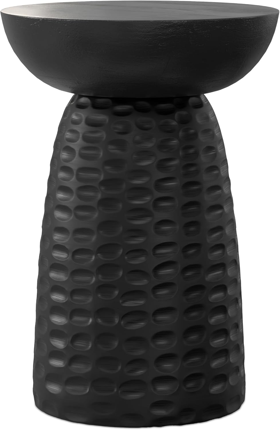 SIMPLIHOME Boyd 13" Wide Solid Wood Round End Table in Black