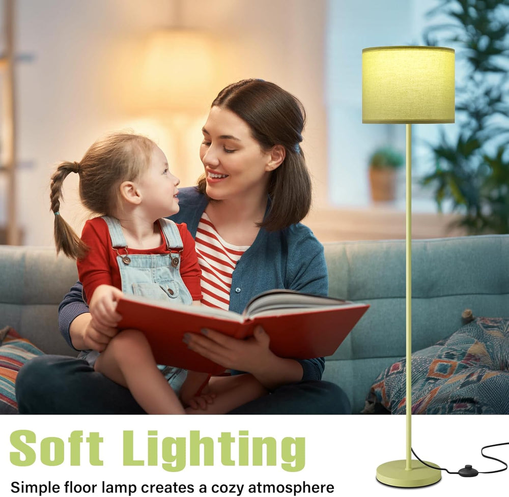 Ambimall 60'' Modern Floor Lamp with Shade, Tall Lamps for Living Roo...