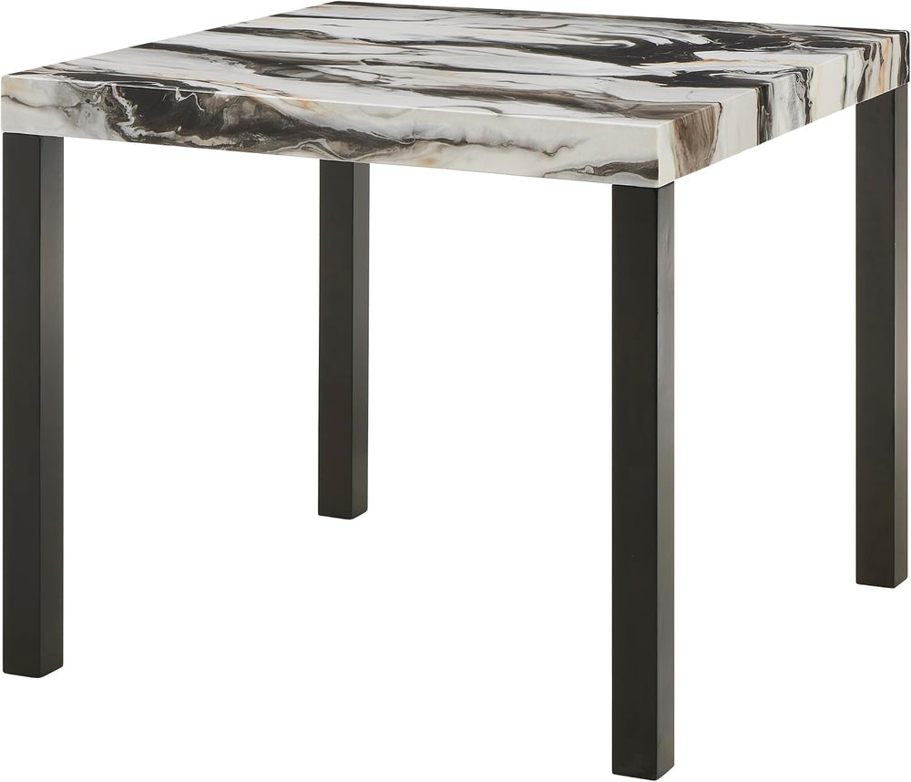 Roundhill Furniture Cavira Modern Faux Marble Counter Height Dining Table