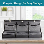 Hat Organizer Over Door Baseball Caps Holder 27 Pocket Storage Rack Grey | 27 Clear Deep Pockets, 3 Hooks, over-Door Hanging Design, for Baseball Caps, Closet Wall and Door Storage