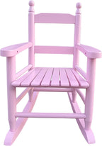 Kids' Rocking Chairs, Childrens Rocking Chair, Wooden Classic Rocker Chair Indoor Outdoor for Youth/Childs/Childrens Porch Rocker Chair for Living Room,Bedroom,Balconies, Porches (Pink)