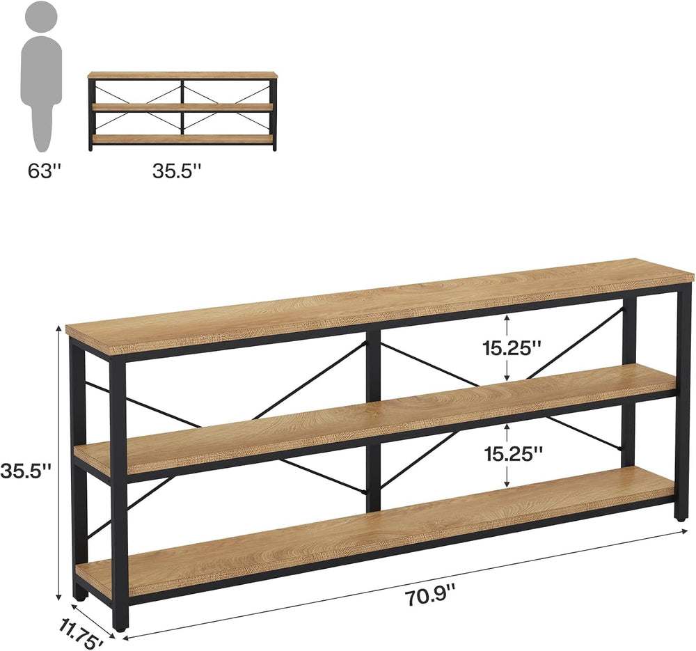 Tribesigns 71" Sofa Tables,Extra Long Couch Table, Narrow Long Console T...
