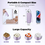Zannaki Metal Travel Pill Organizer, Portable Waterproof Weekly Pill Box, Large Aluminum Alloy Pill Case Container, BPA Free 7 Day Daily Medicine Organizer Holder for Vitamin, Fish Oil, Supplement