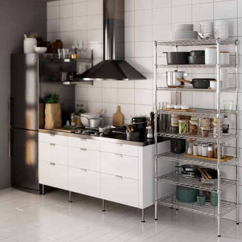 18" Deep x 30" Wide x 74" Height Wire Shelving Kit | 8-Tier | NSF Commercial Storage Rack Unit