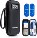 YOUSHARES Insulin Cooler Travel Case with Temperature Display - Refrigerated Medicine Cooling Bag with 2 TSA Approved Ice Pack, Medication Pen Diabetic Supplies Organizer for Trip and Daily