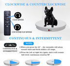 JAYEGT Motorized Rotating Display Stand, 350Lbs Load，360 Degree Electric Rotating Potography Turntable for Products Display，Live Show， Remote Control +5 Colors Backgrounds (White / 20.5inch /Wired)