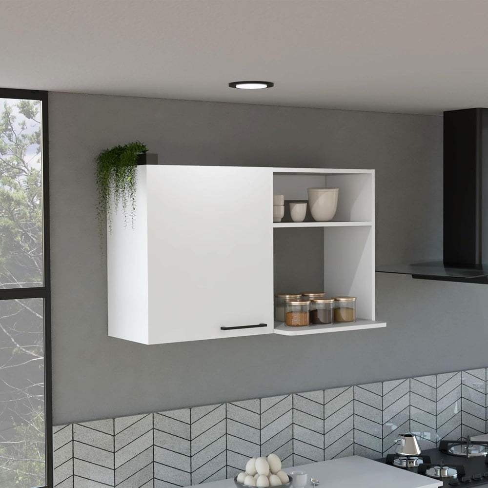 Wall Cabinet with Shelves, Storage Locker Pantry Sideboard Cupboard for Kitch...