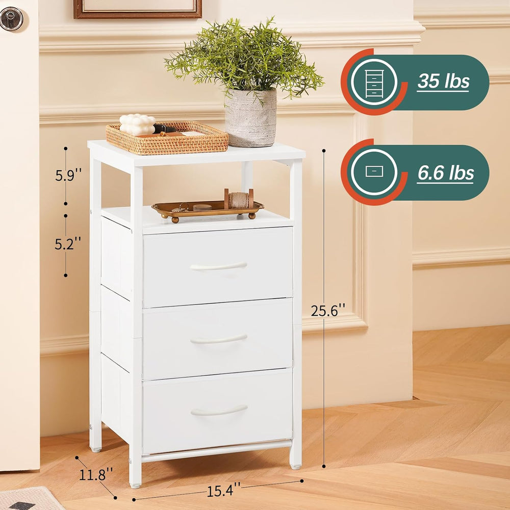 Yoobure Night Stand with Charging Station, 16 Colors LED Nightstand with USB ...