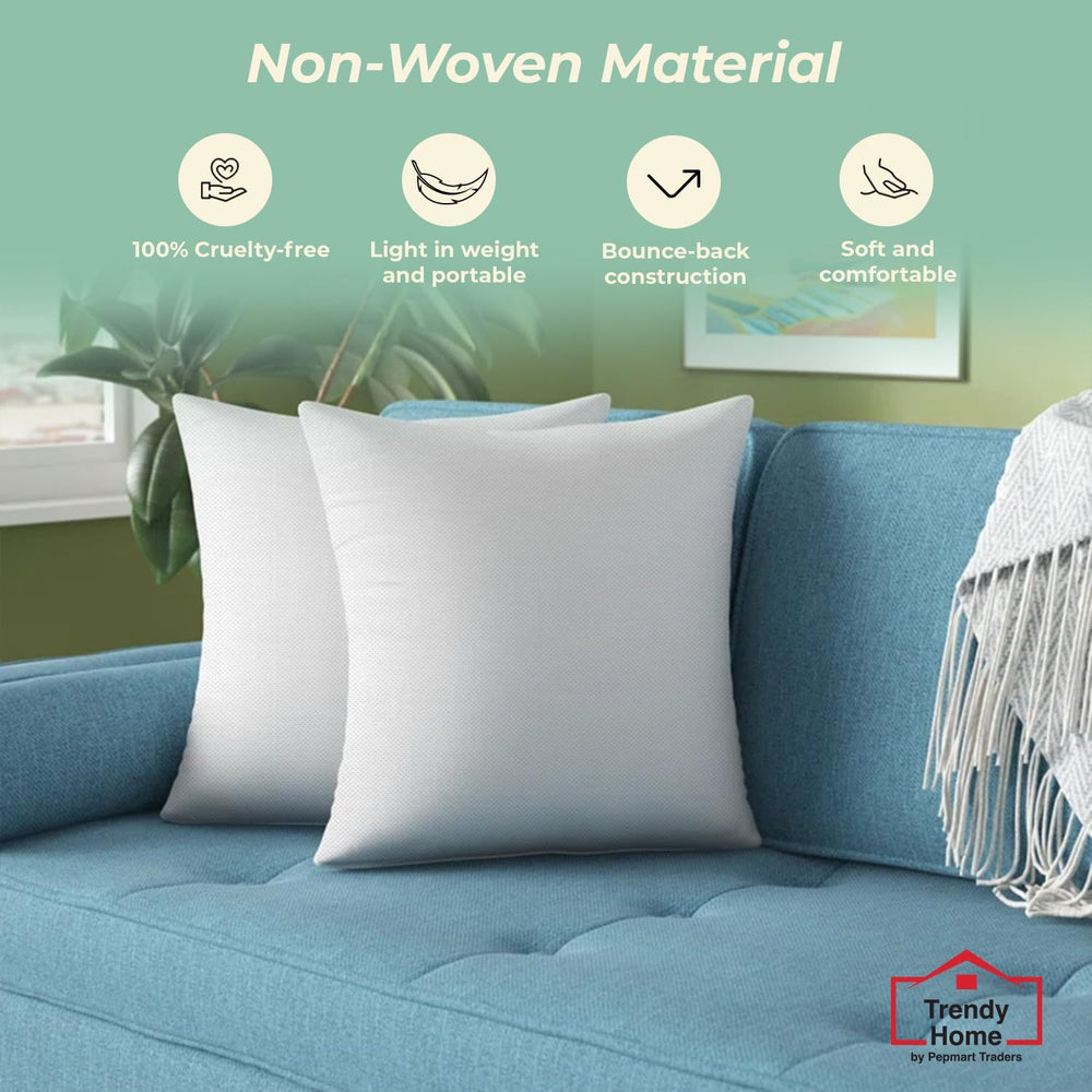 Trendy Home 20x20 Throw Pillow Insert (Set of 4, White) Bed and Couch Pillows...