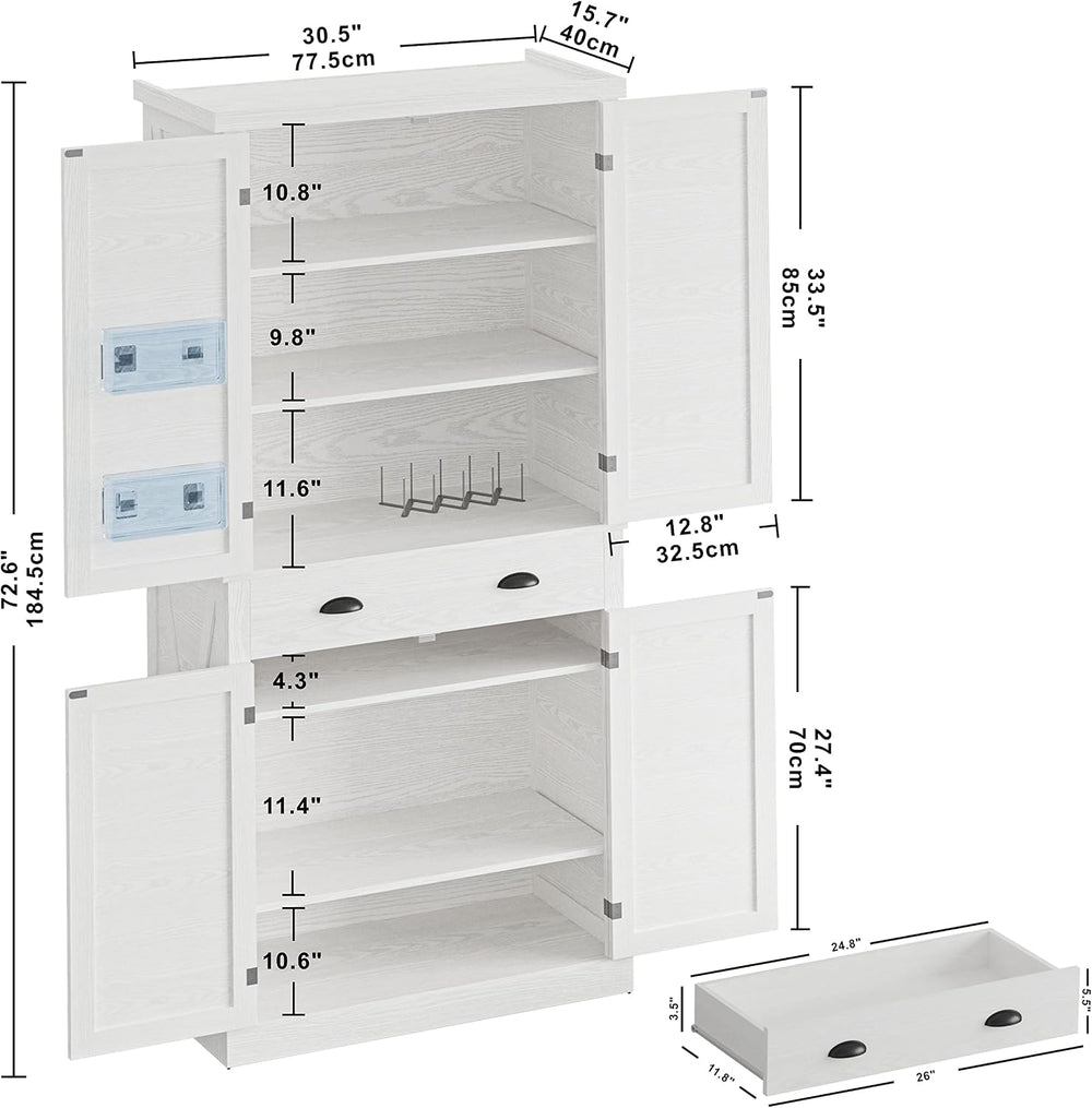 IRONCK Storage Cabinet with Drawers and Doors for Living Room and Entryway | ...