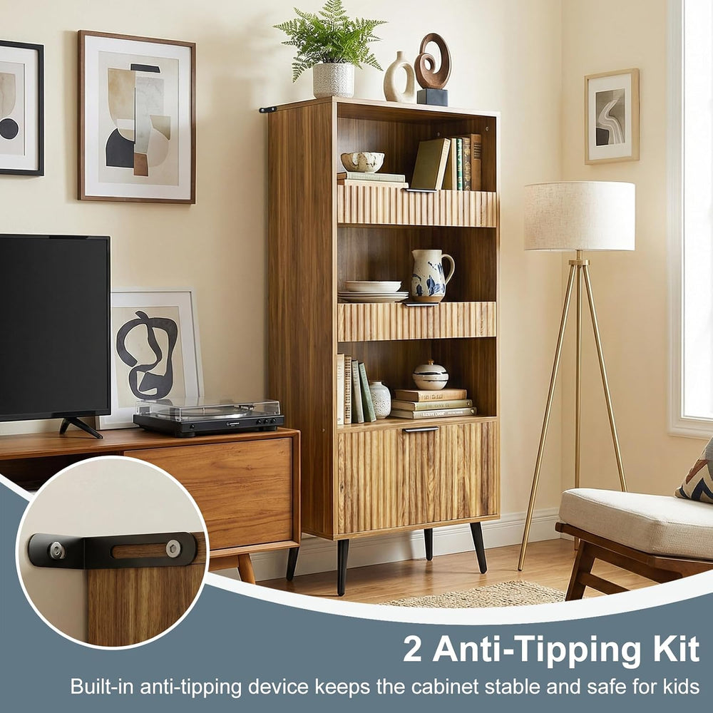 Bathroom Storage Cabinet Set of 2, 47.2" Wide 5-Tier Freestanding Pantry...