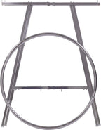 Econoco 36-Inch Folding Round Garment Rack, Adjustable 48–66″ Height Retail Display, Chrome Finish