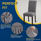 Chair Covers, Stretch Kitchen Chair Covers/Dining Room Chair Covers Set of 8, Removable Washable Dining Chair Slipcovers for Home, Hotel, Banquet
