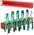 Screwdrivers Pliers Holder Wall Mount, Metal Utility Storage Rack for Pliers Small Tools, Screw Driver Organizer Suitable Garages Homes Workshops Sheds (23 holes 1PC Red)