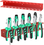 Screwdrivers Pliers Holder Wall Mount, Metal Utility Storage Rack for Pliers Small Tools, Screw Driver Organizer Suitable Garages Homes Workshops Sheds (23 holes 1PC Red)