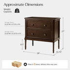 HULALA HOME Solid Wood End Table with Charging Station, Mid-Century Modern End Table with 2 Drawer, Adjustable Solid Wood Feet, Easy Assembly Set of 2, Walnut