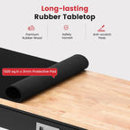 Work Bench with Drawers Adjustable Workbenches for Garage 60 Inch Rubber Wood Top Garage Workbench with Pegboard,Power Outlets for Woodworking, Home, Office, Workshop