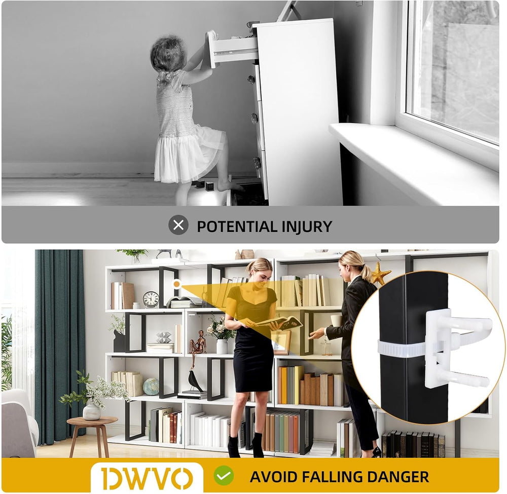 DWVO 5-Tier Geometric Bookshelf