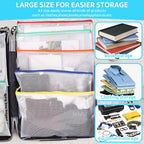 24pcs Mesh Zipper Pouch Bags, Large A3 17x12 Inches Reusable Zipper Bags Puzzle Storage 8 Colors Multipurpose for Board Games Travel Office Supplies and Home Organization