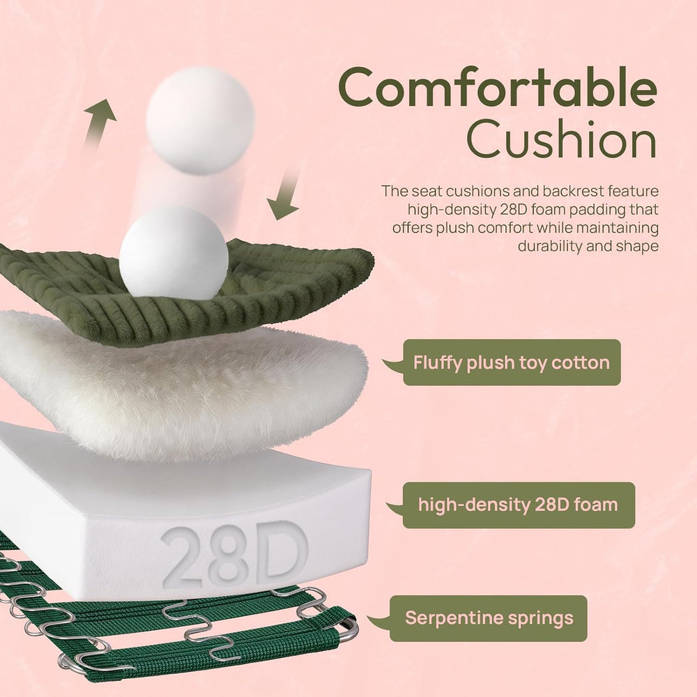 VINGLI Green Futon Sofa Bed Convertible Loveseat Sleeper Sofa Couch, Corduroy...
