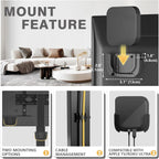 TAVR Swivel Floor TV Stand Base for 32-75 Inch TVs up to 110 lbs | Tall TV Stand for Bedroom with Height Adjustment and Tempered Glass Base for Media Storage, Max VESA 400x400mm, Black
