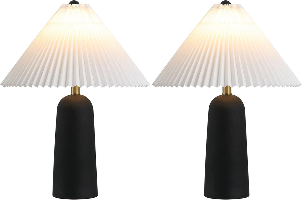 SAFAVIEH Reese Table Lamp Set of 2, 22" Modern Black TBL4636A-SET2