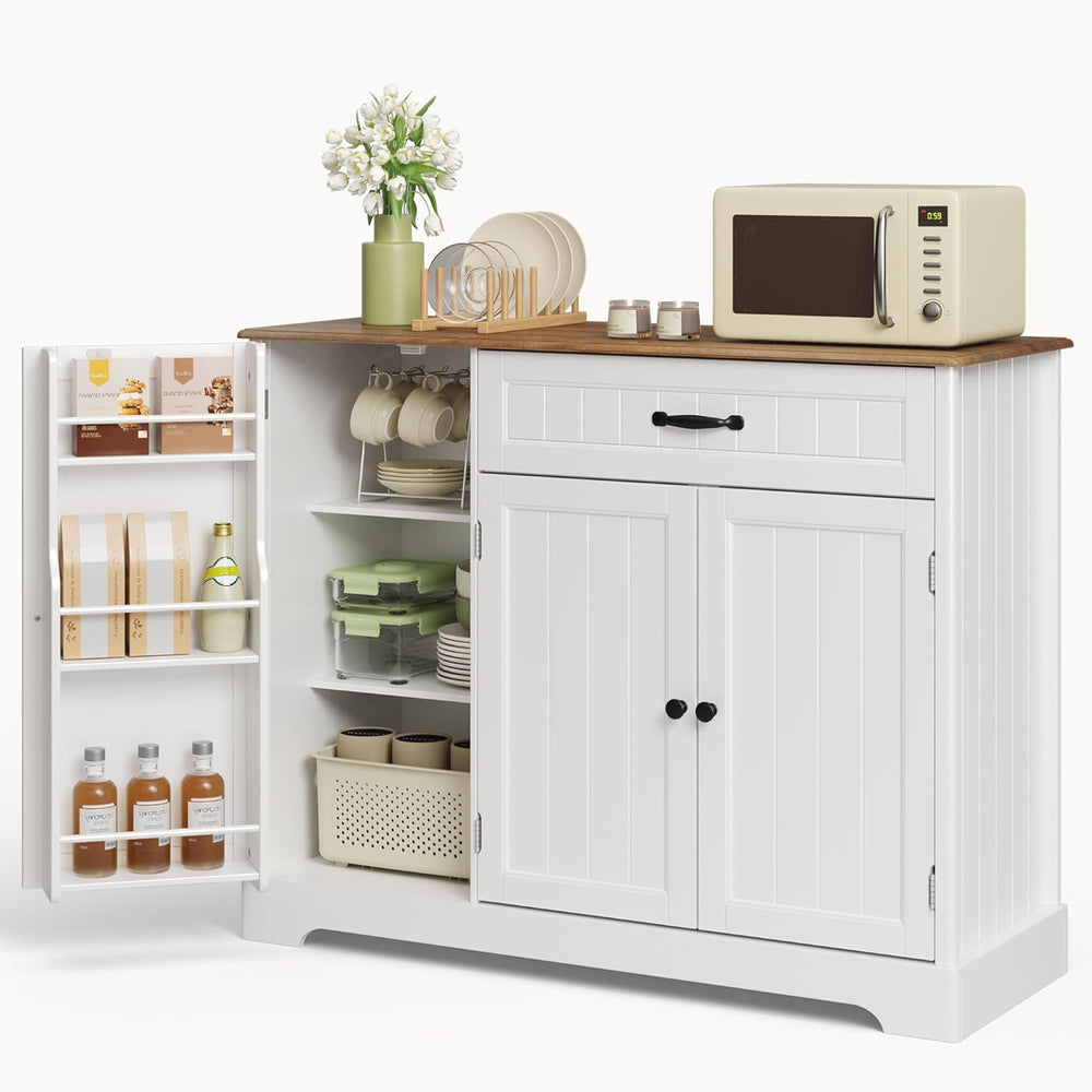 Ahomly Buffet Cabinet, Coffee Bar, Sideboard Cabinet with Internal Storage Sh...