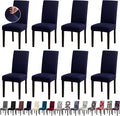 Chair Covers, Stretch Kitchen Chair Covers/Dining Room Chair Covers Set of 8, Removable Washable Dining Chair Slipcovers for Home, Hotel, Banquet