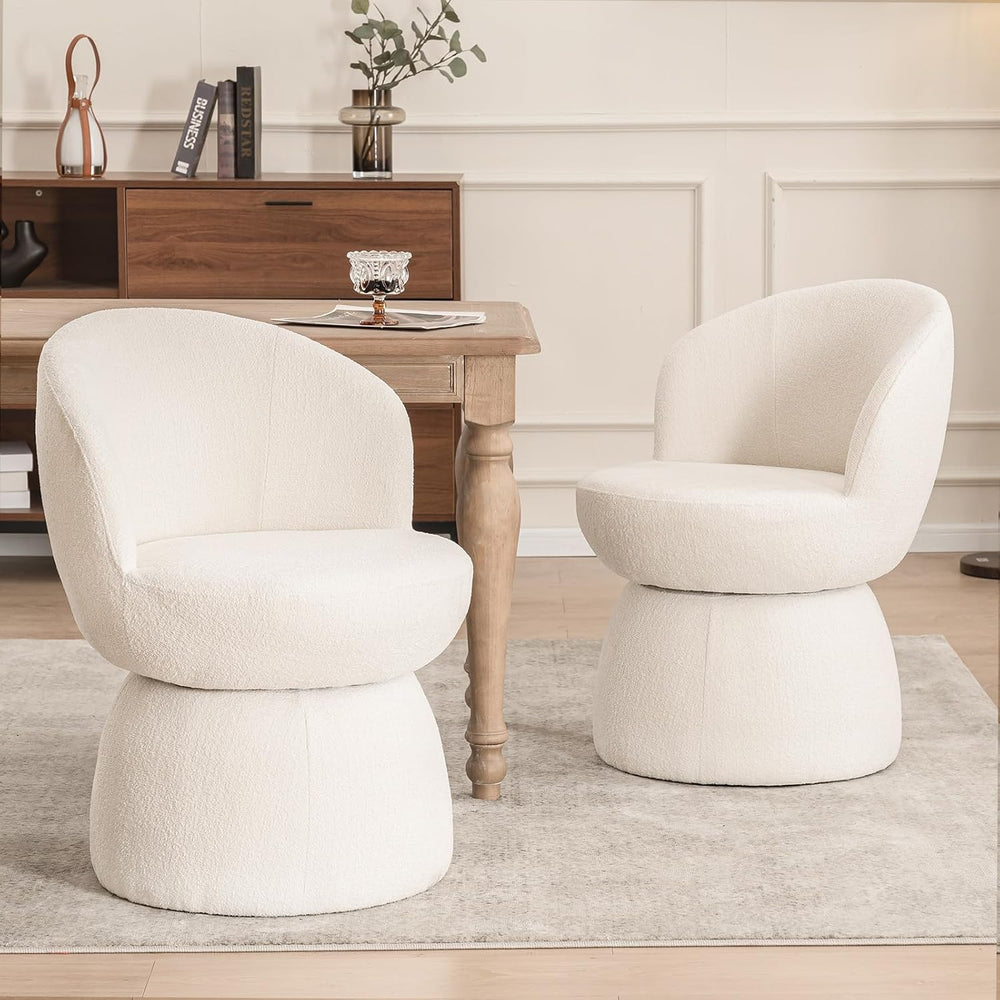 Kidol & Shellder Swivel Accent Chair Set of 4 Modern Comfy Swivel Barrel ...
