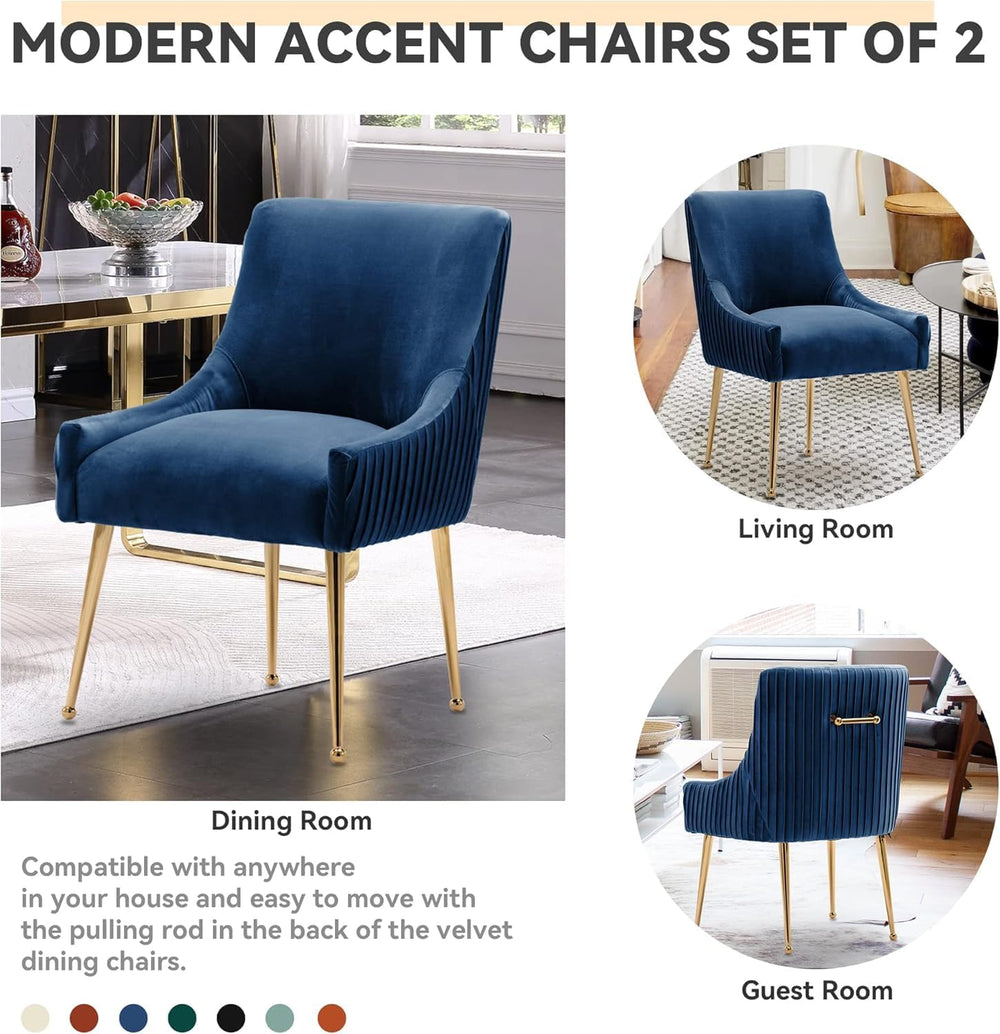 Dining Chairs, Accent Chairs Set of 4, Modern Upholstered Kitchen Dining Chai...