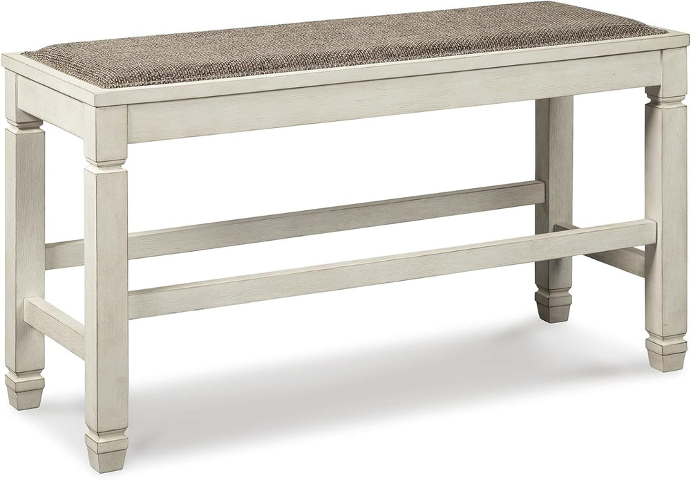 Signature Design by Ashley Bolanburg Double Upholstered Bench, Counter Height...
