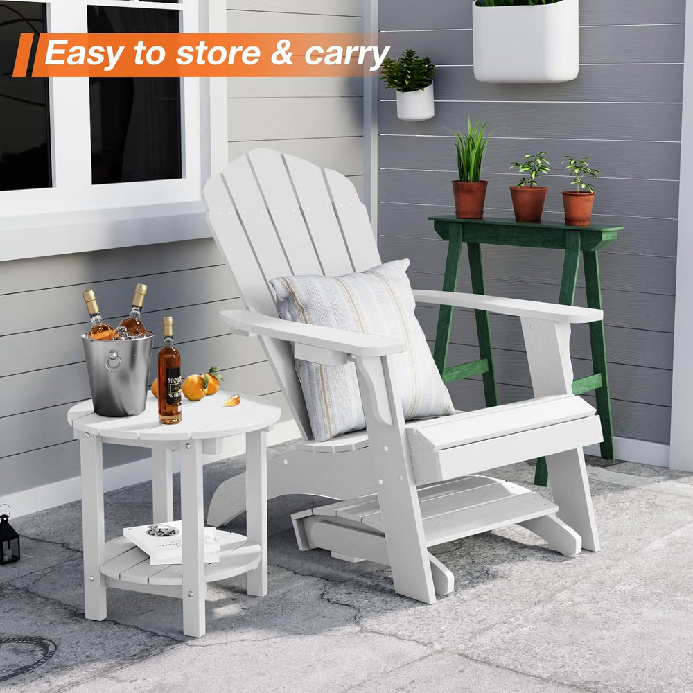 YEFU Adirondack Ottoman Set of 2, Patio Foot Rest, Adirondack Foot Rest, Fold...