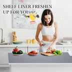 Beautysaid Shelf and Drawer Liner for Kitchen Cabinet, Non Adhesive Non Slip Shelf Paper Waterproof Washable Thickened for Dresser Pantry Shelve Bathroom Protector Liner(Gray,12 in x 30 FT)