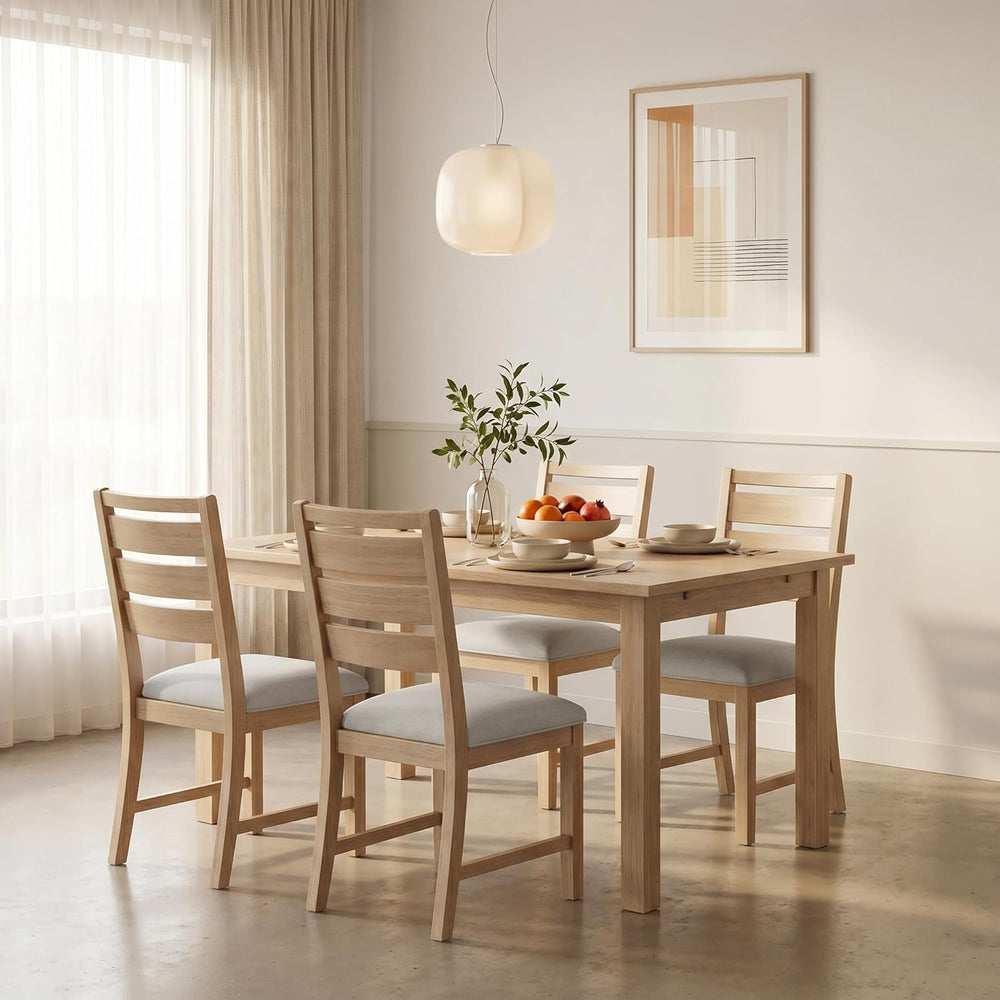 COLAMY Modern Dining Chairs Set of 2, Breathable Fabric Kitchen Chairs with H...
