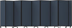 Versare Room Divider 360 Portable Wall Partition | Folding Panels | Large Freestanding Divider | Locking Wheels | Temporary Room Separator