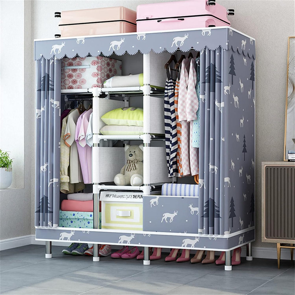 Creativity Assemble Cloth Hangers Stable Open Home Wardrobe Partition Storage...