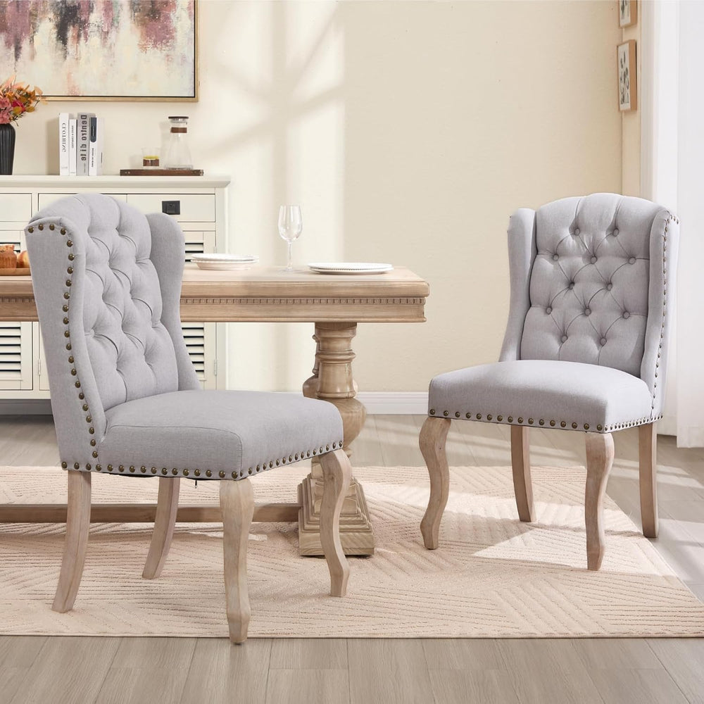 chairus Tufted Upholstered Parsons Dining Chairs Set of 4, Grey