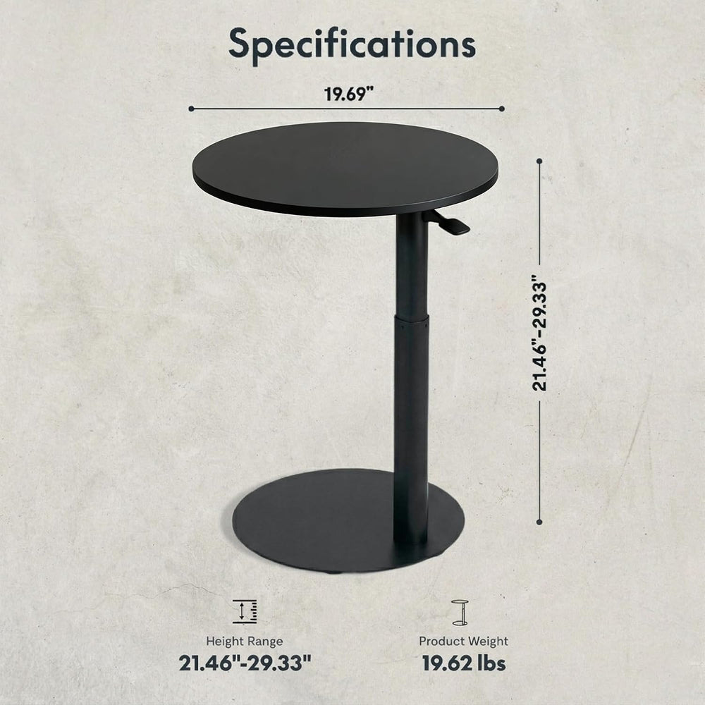 FLEXISPOT Adjustable Side Table, Round End Table for Couch & Bed, Stable ...
