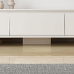 FAMAPY Extendable TV Console Table Modern TV Cabinet with Drawers, Contemporary Entertainment Center Media Storage Console Table for Living Room White (65.4-106.3”W x 15.7”D x 15.4”H)