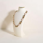velvet necklace display stand, necklace display holder for selling, bust jewelry display, necklace mannequin display stand【Cream-Medium】