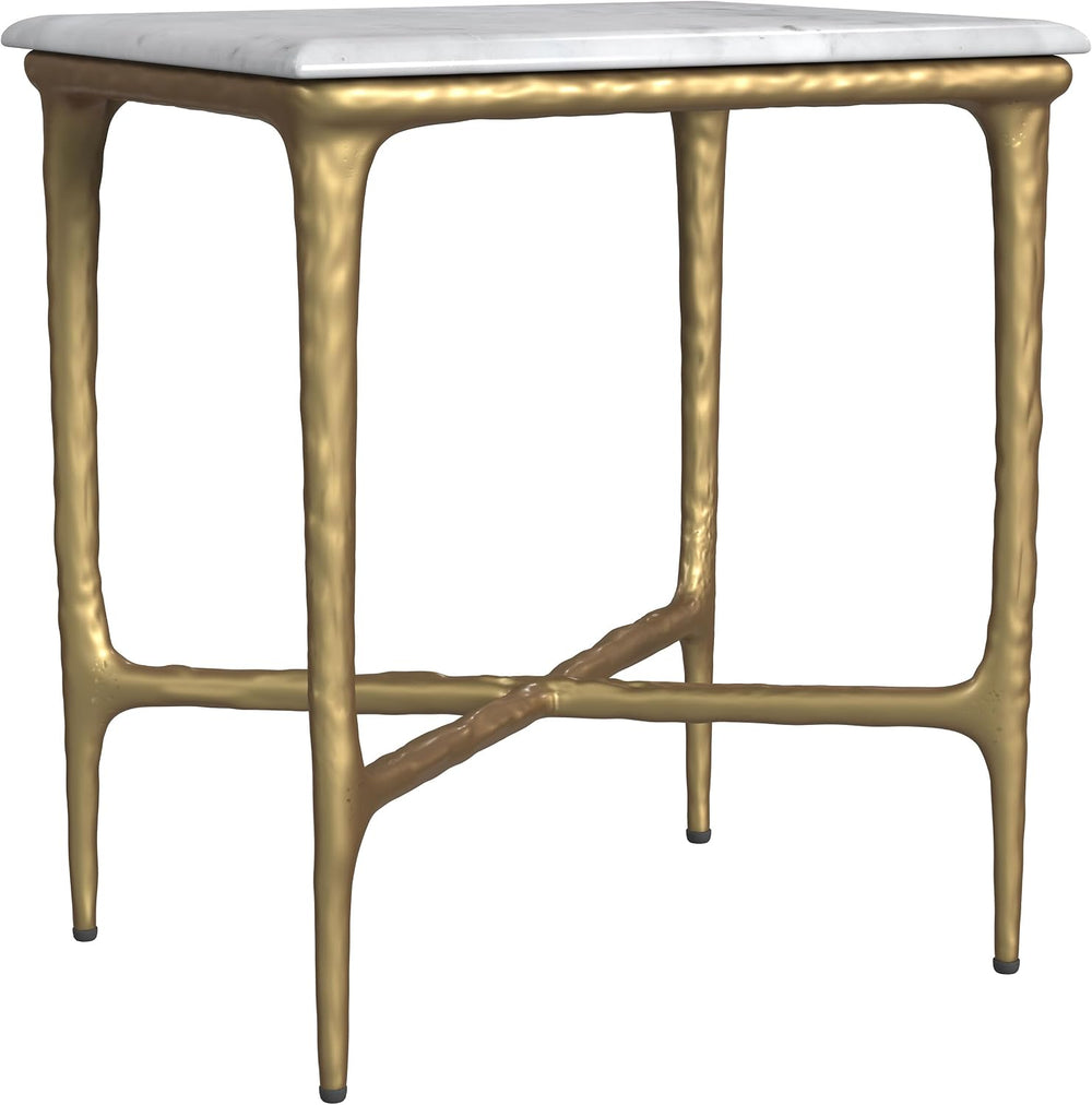 Coaster Home Furnishings Baldwin Rectangular Marble Top Side Table White and ...
