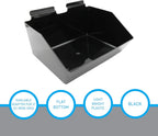 SSWBasics 12 x 5 ½ x 9 ½ inch Black Plastic Dump Bin - For Slatwall - Set of 2 - Perfect for Retail, Convenience Store, Salon, and Home Use For Storage and Organizing