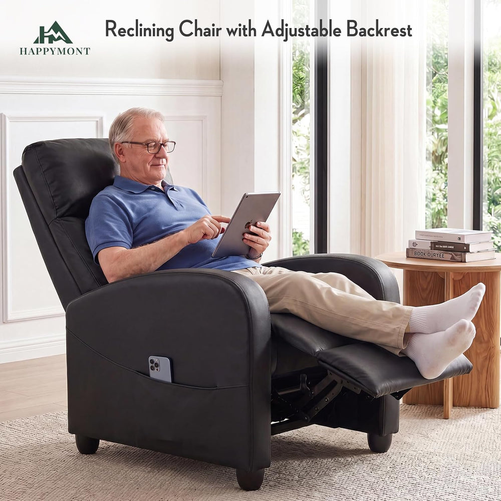 Massage Recliner Chair, Recliner Sofa Fabric for Adults, Recliners Home Theat...