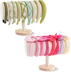 ProCase Headband Holder Organizer for Girls Women, Velvet Headband Stand for Storage Display -Beige, 2 Pack