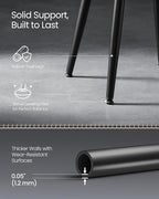 VASAGLE EKHO Collection - Dining Chairs Set of 2, Upholstered Kitchen Chairs, Comfortable Seat, Synthetic Leather with Stitching, Mid-Century Modern, Easy Assembly, Living Room Lounge, Ink Black