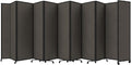 Versare Room Divider 360 Portable Wall Partition | Folding Panels | Large Freestanding Divider | Locking Wheels | Temporary Room Separator