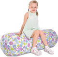 Stuffed Animal Storage Bean Bag Chair Cover (No Filler), Cylinder Plush Toy Storage Stuff and Sit Seat for Kids Boys and Girls, Canvas Large Soft Sit & Play Sofa with YKK Zipper