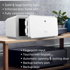 Biometric Safe Box with Key, Security Box, Fingerprint Password,Safety Boxes for Home,W-Series 1.45 Cubic