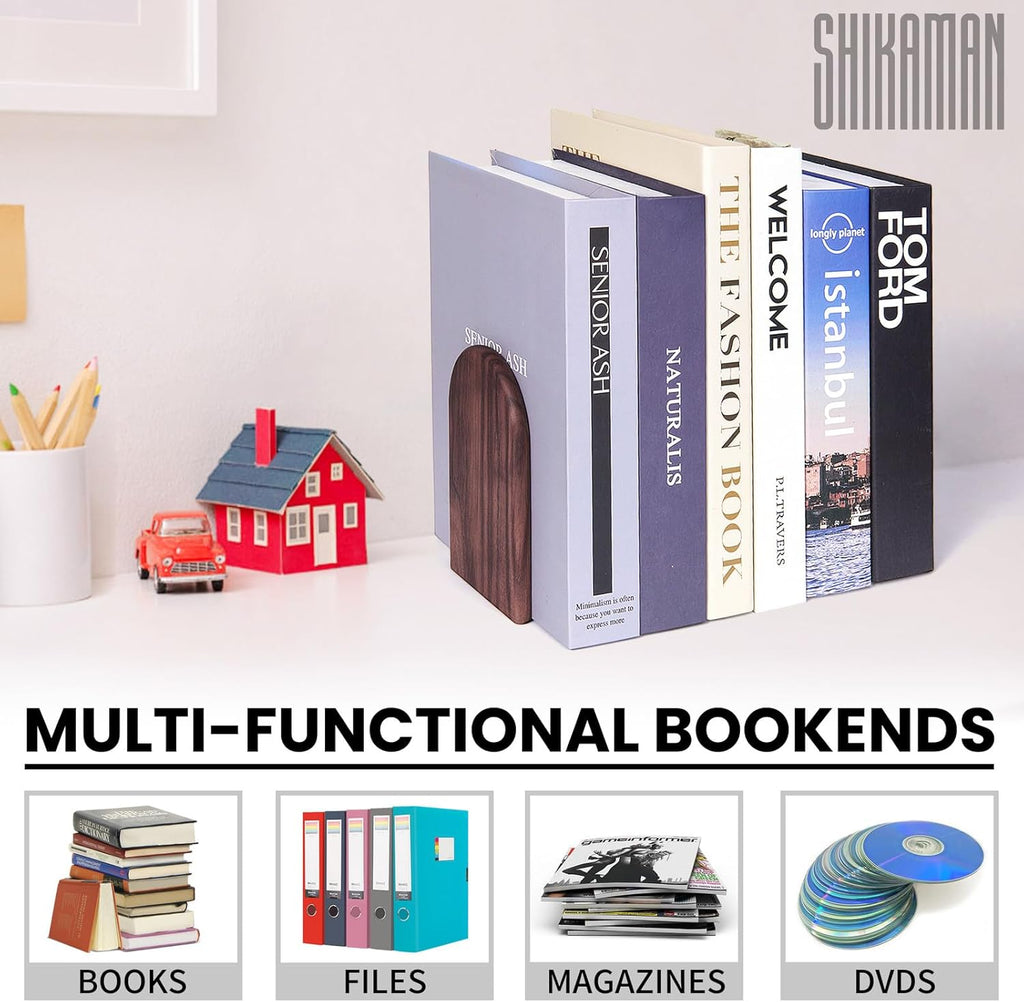 Book Ends,1 Pair Bookends Wood Book Ends Universal Economy Bookend